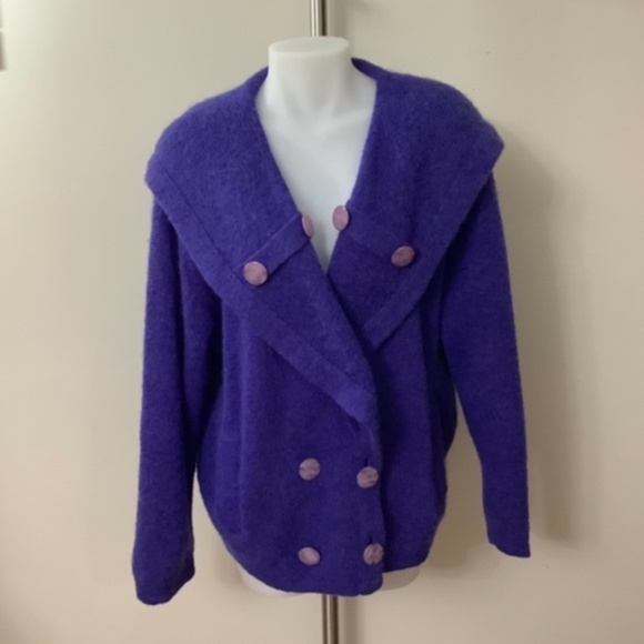 Vintage Hong Kong Wool Cardigan M/L 37-39” Bust - Picture 6 of 9